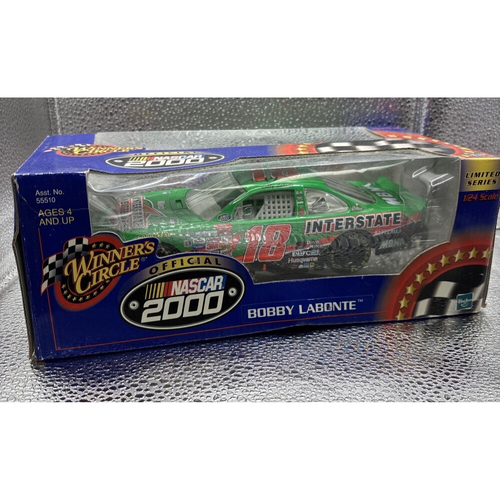 Signed Bobby Labonte #18 Interstate Batteries Winners Circle NASCAR 2000